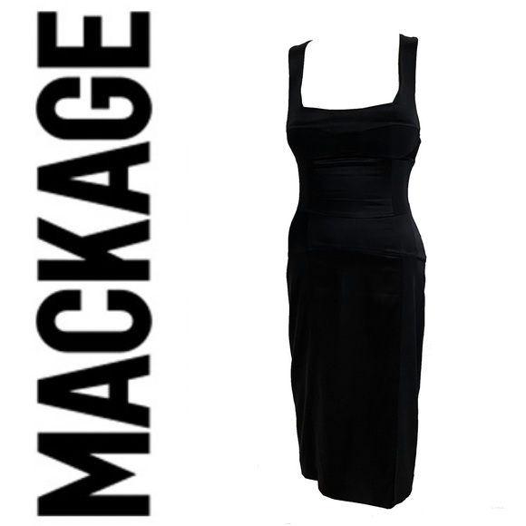 MACKAGE Collection silk black sheath dress - Picture 1 of 12